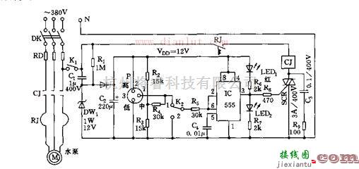 基于555的新型简易供水装置液位控制电路  第1张