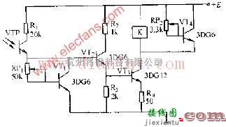 光电电路中的晶体管作温度补偿的光控电路  第1张