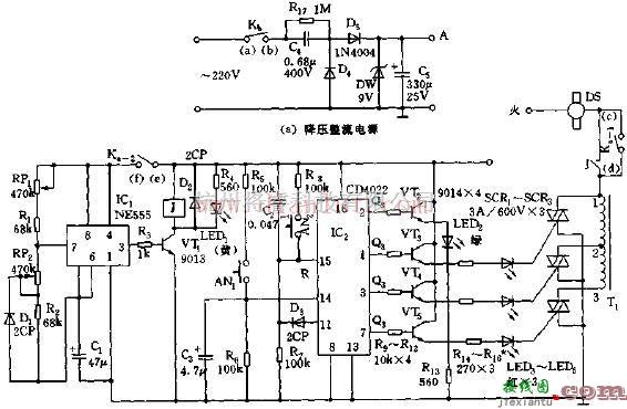 多功能电子控制器电路原理图  第1张