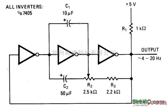 基础电路中的可调TTL时钟电路（占空比保持在50%）  第1张