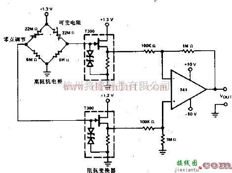 线性放大电路中的低信号电平/高阻抗仪器用放大器电路  第1张