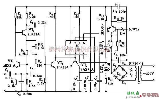采用555制作行输出变压器短路检测器电路  第1张
