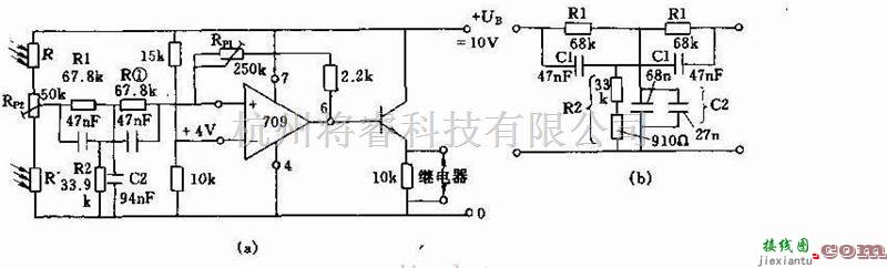 光电电路中的对50HZ有抑制作用的光放大器电路图  第1张