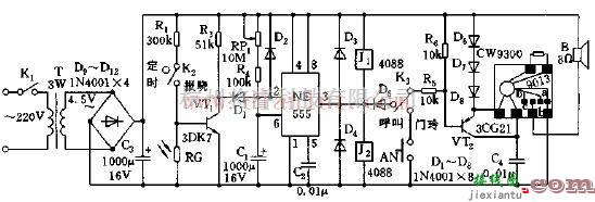 基于NE555的多功能定时呼叫器电路  第1张