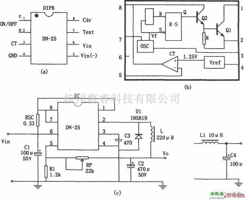 电源电路中的由DN-25构成的开关电源电路图  第1张