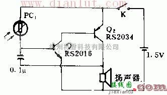 光电电路中的能发出音响的光度计原理及工作电路图  第1张