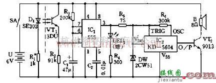 信箱趣味声光报讯器电路设计  第1张