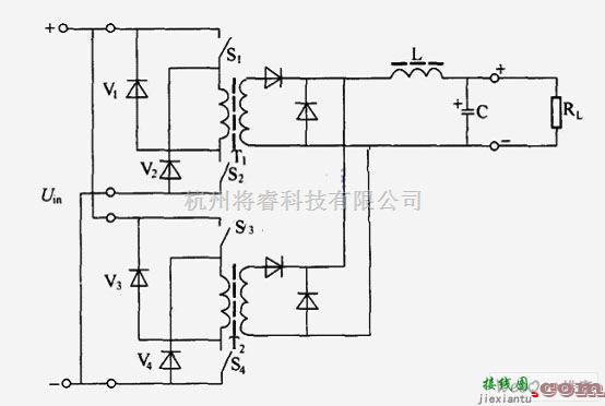 电源电路中的双正激式变换器电路图  第1张