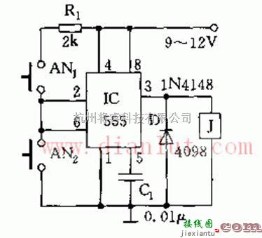 由555构成的轻触开关电路  第1张