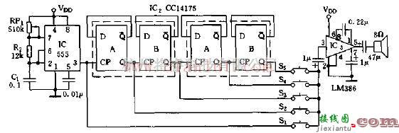 555集成的音调发生器电路  第1张