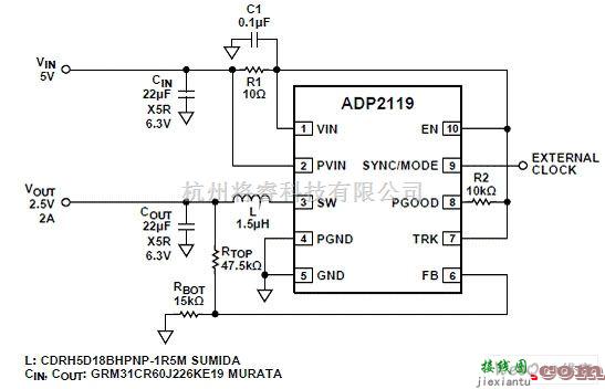 ADP2119典型应用电路（一）  第1张