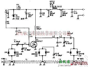 音频电路中的用于手提式步话机的2M FET功率放大器的电路  第1张