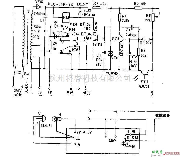 控制电路中的光电自动控制器原理图  第1张