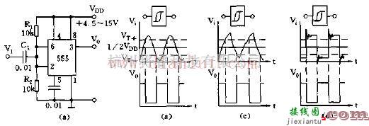 介绍555芯片设计的施密特触发器电路  第1张