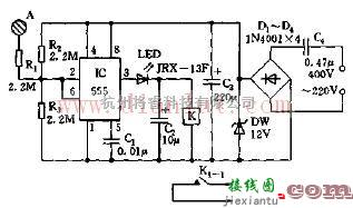 采用定时器芯片构成指触感应开关电路  第1张