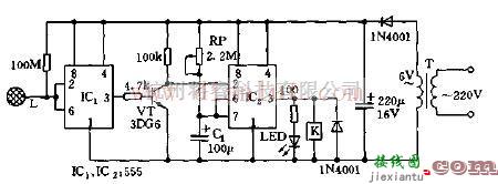 基于555芯片构成感应式自动开关电路  第1张