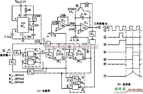 基于555的简易实用可变三角波产生器电路  第1张