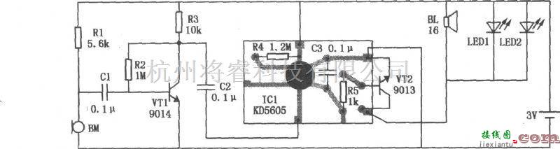 控制电路中的小猫声控玩具电路  第1张