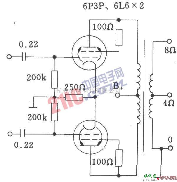 音频电路中的电子管免调试自偏压方式功放电路  第1张