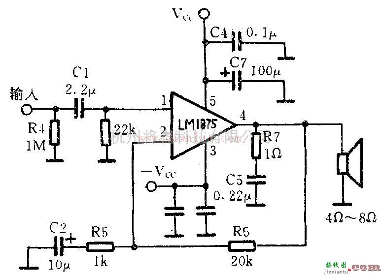音频电路中的LM1875应用于功率放大电路  第1张