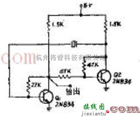 信号产生中的晶体控制的多谐振荡器电路原理图  第1张