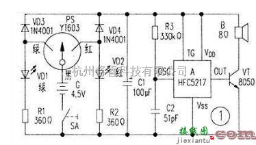 控制电路中的气压超限报警器原理图  第1张