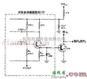 信号产生中的多谐震荡器和Q2的耦合电路  第1张