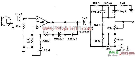 音频电路中的带音调控制的前置放大器电路  第1张