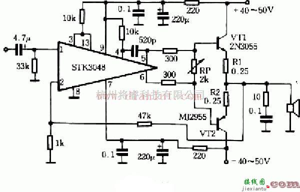 音频电路中的基于STK3048和STK6153的制作原理及应用电路  第1张