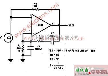 信号产生中的文氏桥正弦波振荡器电路原理图  第1张