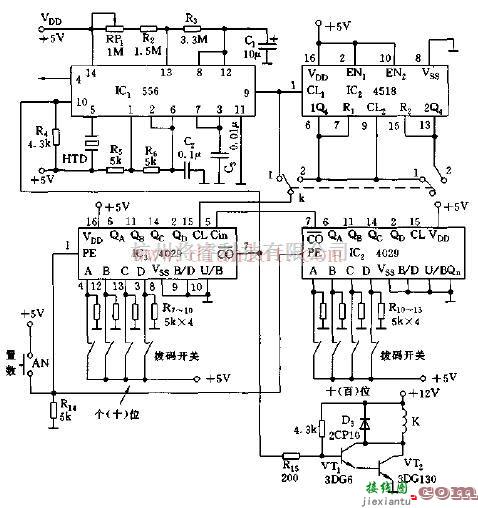 基于4029芯片设计宽范围可编程定时器电路  第1张