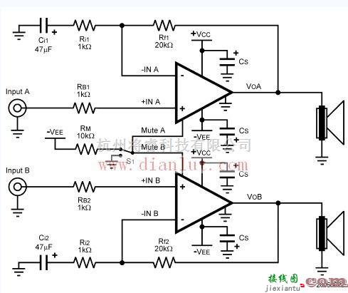 音频电路中的LM4780音频放大电路应用电路  第1张