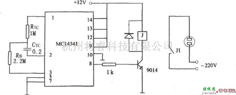 控制电路中的MC14541的定时器电路原理图  第1张