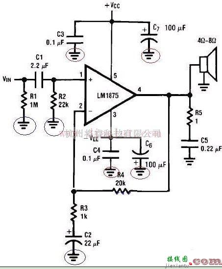 音频电路中的基于LM1875设计的有源音箱噪音的防止电路  第1张