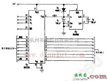 八进制数/模转换器电路图  第1张