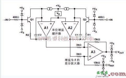 线性放大电路中的AD8225的原理图  第1张