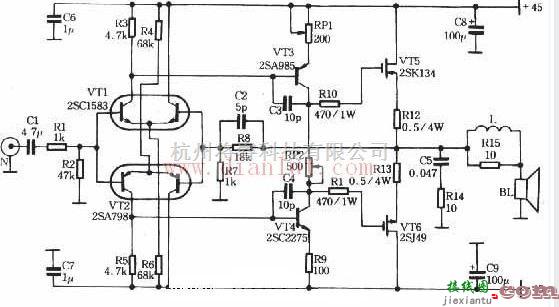 音频电路中的保真放大器电路  第1张
