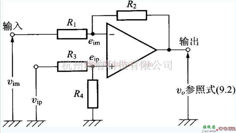 线性放大电路中的运放设计的差动放大电路电路图  第1张