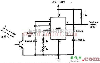 光亮频率变换器电子电路图  第1张