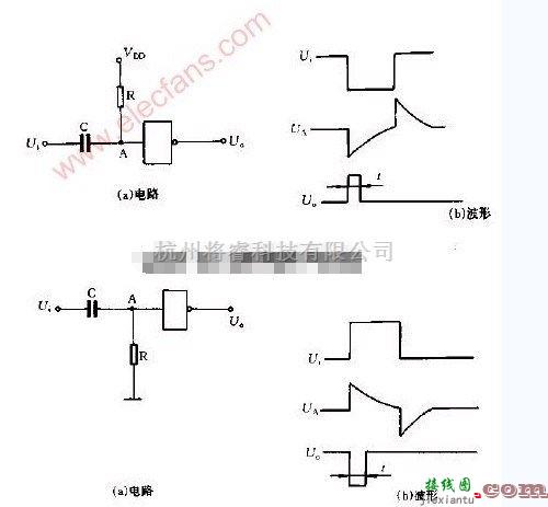 基础电路中的正脉冲输出的微分电路  第1张