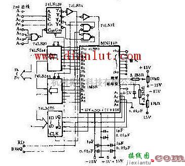 采用数据采集芯片完成AD转换的电路图  第1张