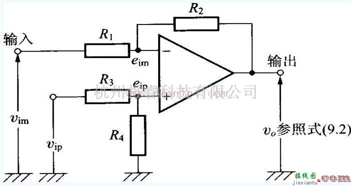 线性放大电路中的运放设计的差动放大器电路电路图  第1张