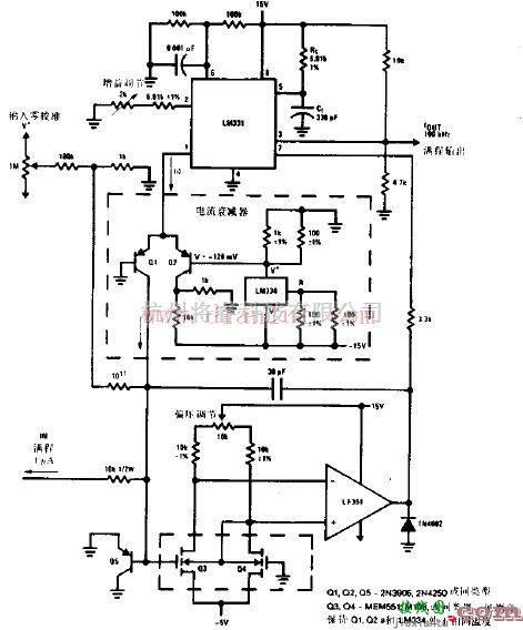 微安频率变换器电子电路图  第1张