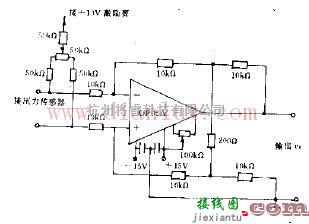 线性放大电路中的压力传感器放大电路原理图  第1张