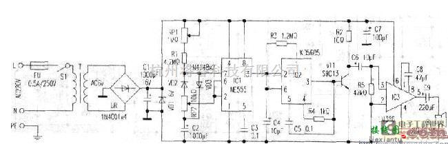 基础电路中的电子驱鼠器工作原理电路  第1张