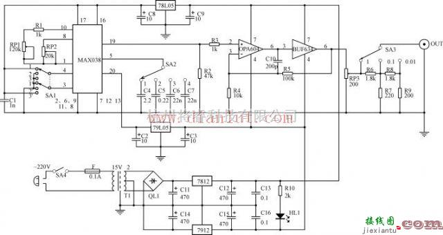 基于MAX038的高频信号发生器电路  第1张
