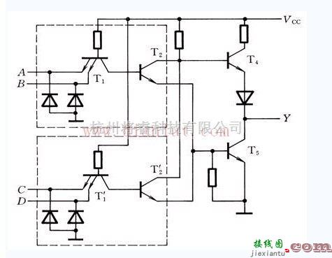 基础电路中的TTL与或非门电子电路  第1张