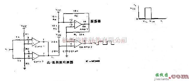 高/低极限检测报警器电路图  第1张