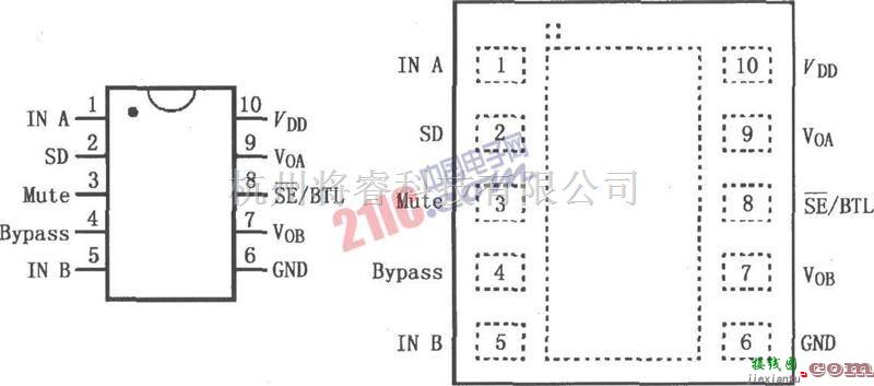 音频电路中的LM4916单声道立体声耳机放大电路原理图  第1张