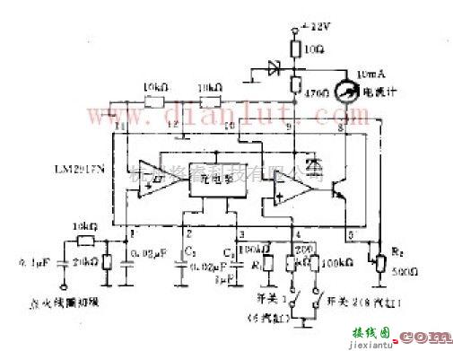 基础电路中的充电泵转换器构成的转速电路原理图  第1张